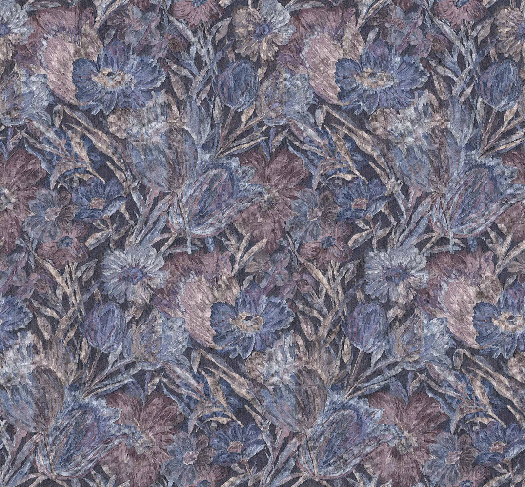 Soft Tapestry Floral Wallpaper : Needlepoint Flower Pattern - View 4