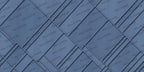 Blue Diagonal Panel Wallpaper : 3D Geometric Molding Mural - View 2