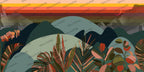 Retro Mountain Wallpaper : Colorful Geometric Hills Mural - View 2