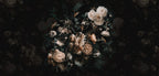 Dark Floral Wallpaper : Moody Peony Rose Bouquet Mural - View 2