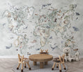 Animal World Map Wallpaper : Soft Mint Kids Atlas Mural