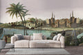 Lakeside Village Wallpaper : Vintage Mediterranean Town Mural