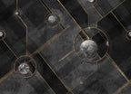 Black Gold Geometric Wallpaper : Marble Circle Art Deco Mural - flat design