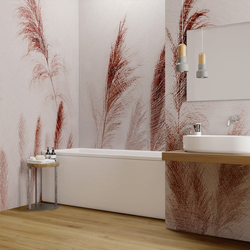 Pink Pampas Wallpaper : Blush Feather Grass Mural