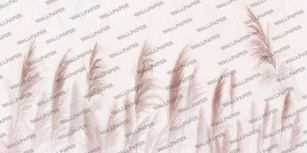 Pink Pampas Wallpaper : Blush Feather Grass Mural - flat design