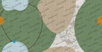 Green Ethnic Figure Wallpaper : Abstract Wood Grain Texture Mural - View 2