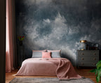 Blue Stone Texture Wallpaper : Grey Blue Distressed Marble Mural