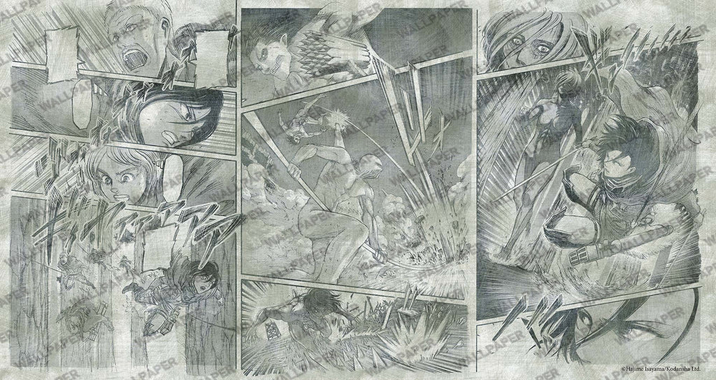 Comic Page Wallpaper : Grey Sketch Panel Mural - View 2