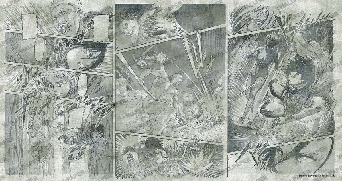 Comic Page Wallpaper : Grey Sketch Panel Mural - View 2
