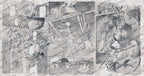 Comic Page Wallpaper : Grey Sketch Panel Mural - flat design