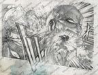 Pencil Sketch Wallpaper : Grey Drawn Portrait Leaf Mural - flat design