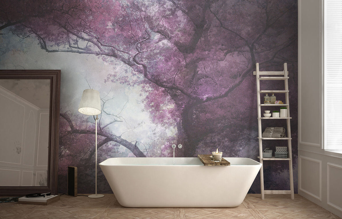 Purple Blossom Tree Wallpaper : Lilac Canopy Mural