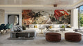Fish Lakeside Collage Wallpaper : Red Betta Reeds Art Mural