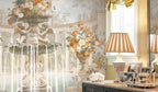 Cherub Fountain Wallpaper : Classical Garden Colonnade Mural - View 3