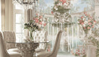 Cherub Fountain Wallpaper : Classical Garden Colonnade Mural