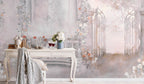 Blush Garden Arch Wallpaper : Pink Roman Gate Mural - View 3