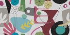 Memphis Abstract Wallpaper : Bold Shapes and Stripes Mural - View 2