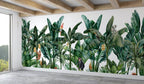 Banana Leaf Wallpaper : Tropical Monkey Jungle Mural - View 4