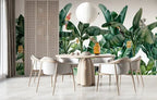 Banana Leaf Wallpaper : Tropical Monkey Jungle Mural