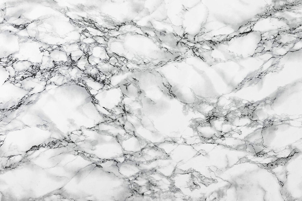 Black and White Marble Wallpaper : Classic Veined Stone Mural - flat design