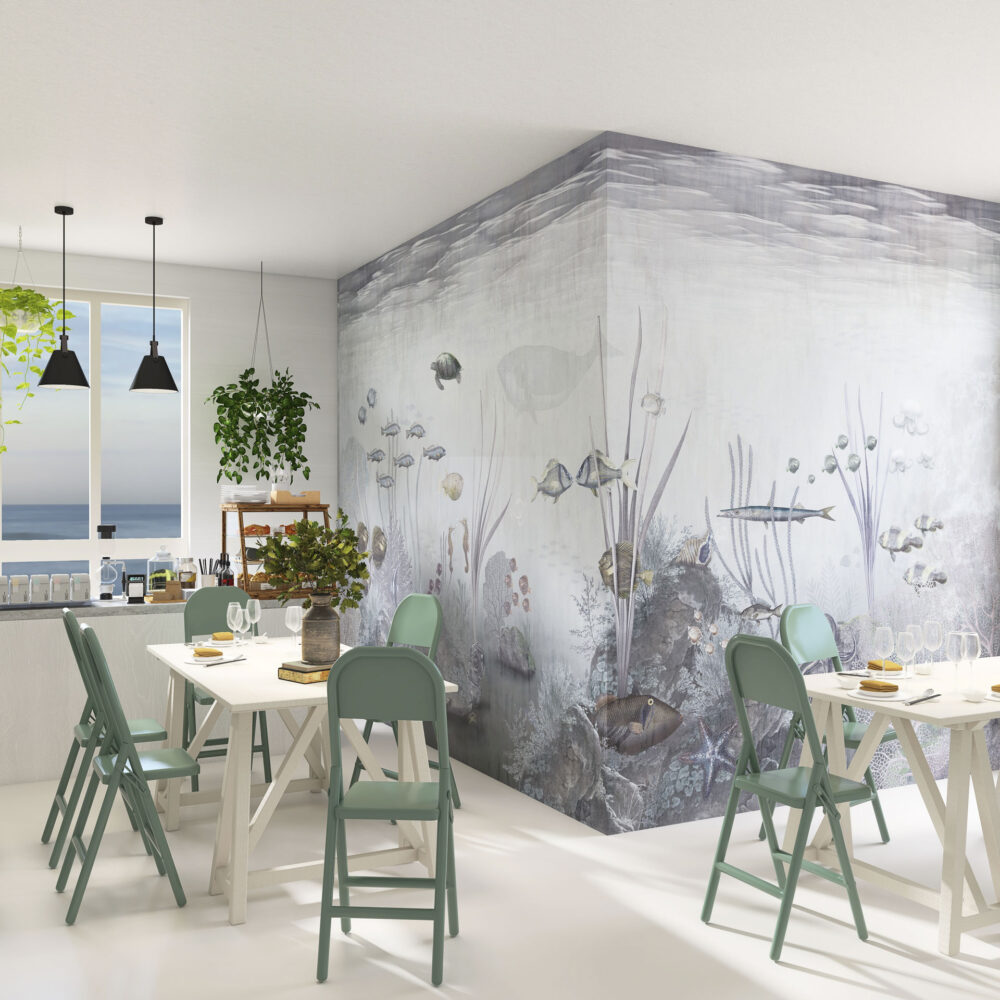 Underwater Wallpaper : Soft Fish and Coral Mural