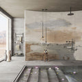 Brown Brush Stroke Wallpaper : Warm Modern Texture Mural