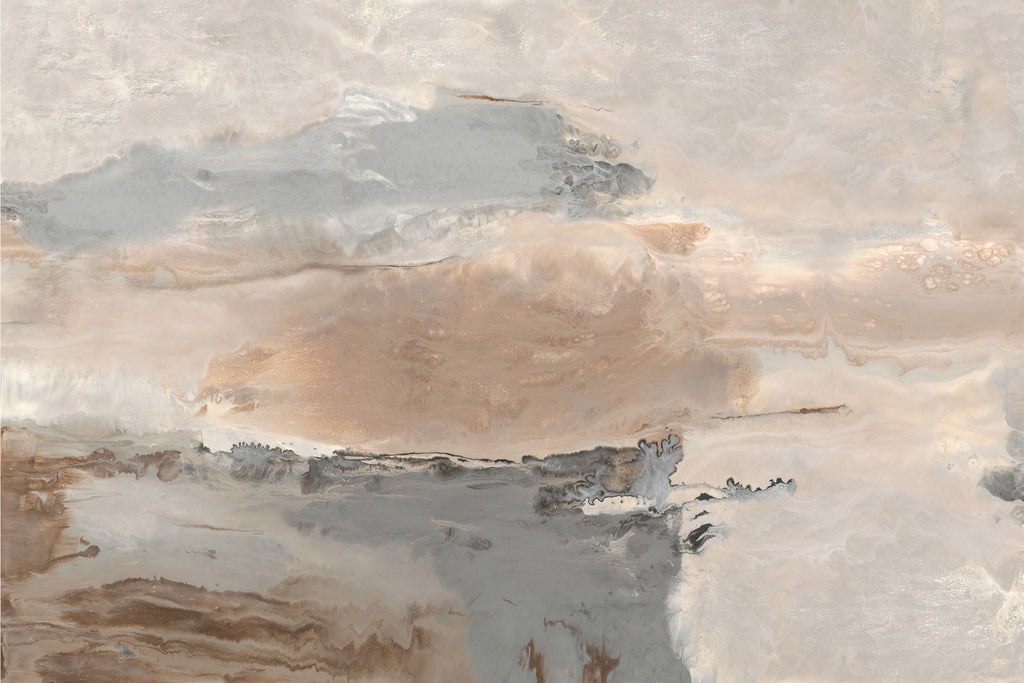 Brown Brush Stroke Wallpaper : Warm Modern Texture Mural - flat design