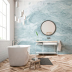 Aqua Plaster Texture Wallpaper : Swirled Stucco Mural