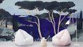 Indigo Pine Wallpaper : Mediterranean Stone Pine Mural
