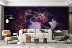Lilac Peony Wallpaper : Oversized Purple Bloom Mural - View 3