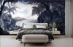 Lakeside Jungle Wallpaper : Vintage Scenic Lake Mural - View 3