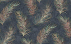 Colorful Feather Wallpaper : Gradient Plumes on Charcoal Mural - flat design