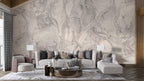 Beige Marble Wallpaper : Soft Cream Stone Mural - View 3