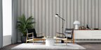 Wood Slat Wallpaper : White Wooden Panel Effect Mural - View 3