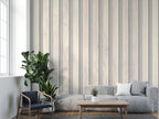 Wood Slat Wallpaper : White Wooden Panel Effect Mural - View 4