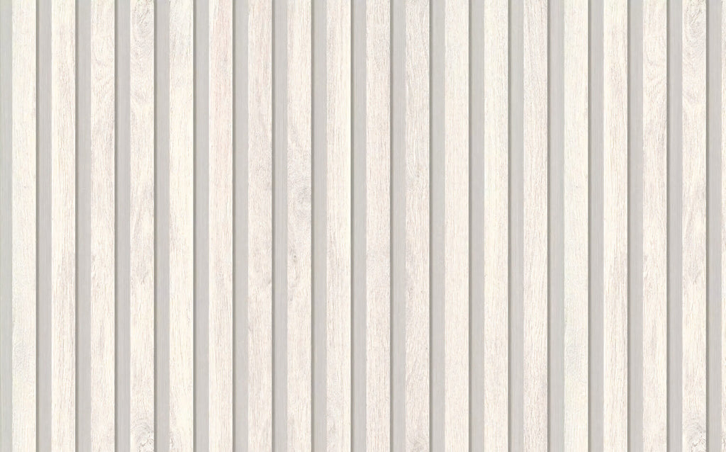 Wood Slat Wallpaper : White Wooden Panel Effect Mural - flat design