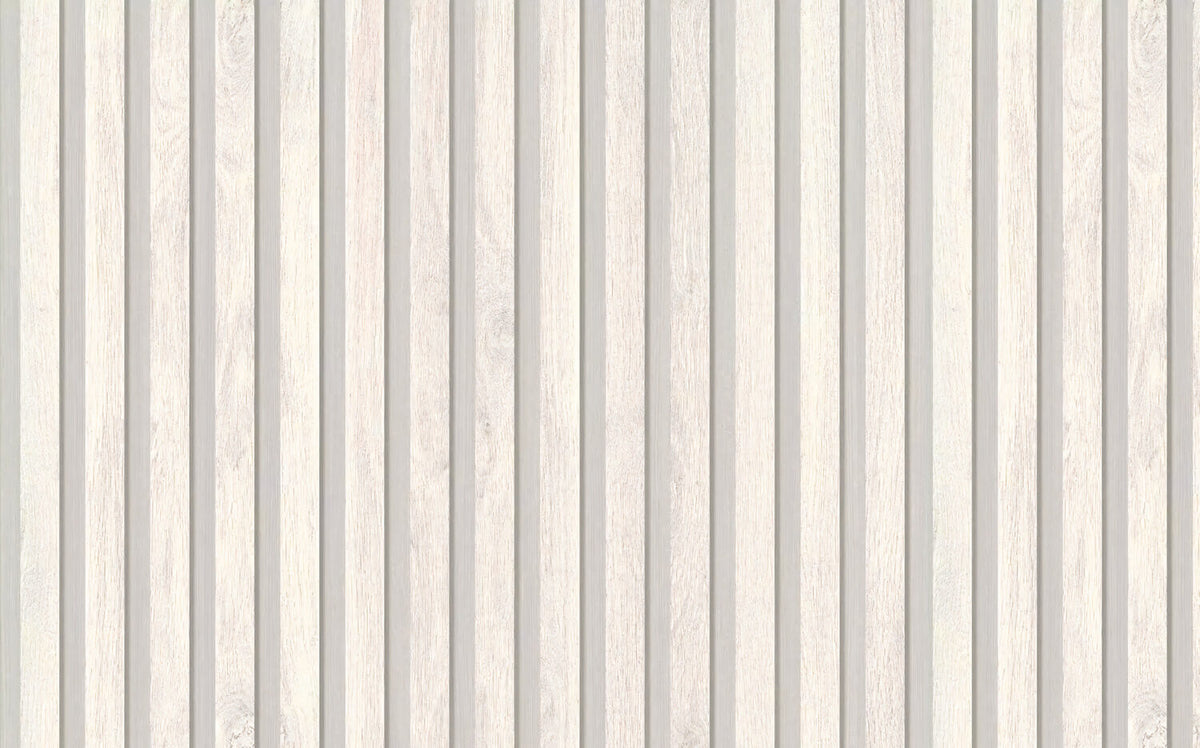 Wood Slat Wallpaper : White Wooden Panel Effect Mural - flat design