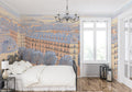 Paris Street Wallpaper : Pastel Haussmann Rooftops Mural
