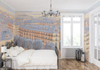 Paris Street Wallpaper : Pastel Haussmann Rooftops Mural