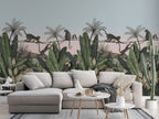 Jungle Tiger Wallpaper : Tropical Leaves Wildlife Mural - View 5
