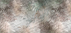 Orchid Shadow Leaves Wallpaper : Concrete Line Palm Mural - flat design