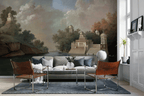 Classical Lake Wallpaper : Historic Ruins Landscape Mural - View 4