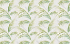 Green Bamboo Leaves Wallpaper : Fresh Palm Frond Pattern - flat design