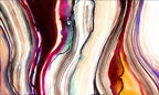 Colorful Brush Stroke Wallpaper : Abstract Ribbon Mural - flat design
