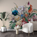 Exotic Bouquet Wallpaper : Colourful Flower Arrangement Mural - View 4