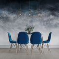 Navy Concrete Wallpaper : Stormy Blue Texture Mural