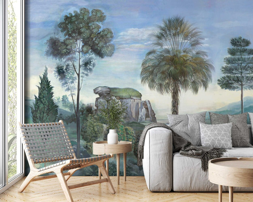 Peru River Landscape Wallpaper : Colourful Palm Cliffs Mural