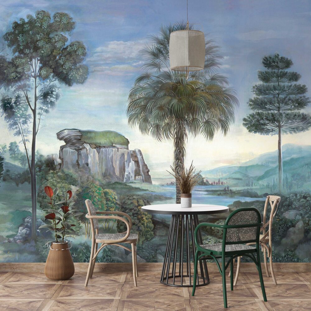 Peru River Landscape Wallpaper : Colourful Palm Cliffs Mural - View 3