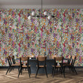 Wildflower Meadow Wallpaper : Colourful Painted Floral Pattern