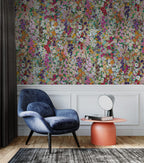 Wildflower Meadow Wallpaper : Colourful Painted Floral Pattern - View 5
